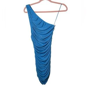 Lioness Vibrant Blue One-Shoulder Dress